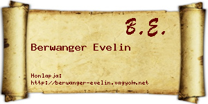 Berwanger Evelin névjegykártya